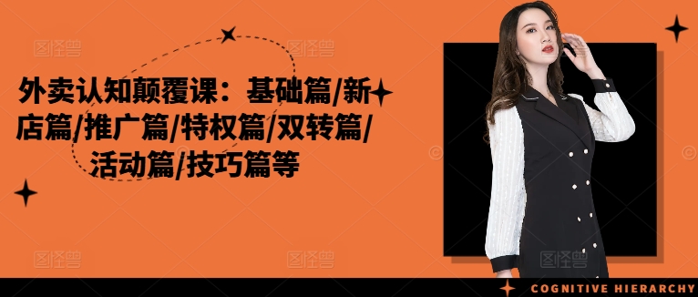 外卖认知颠覆课：基础篇/新店篇/推广篇/特权篇/双转篇/活动篇/技巧篇等-赚钱网