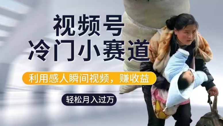 利用感人瞬间视频，赚视频号分成计划收益，操作简单，新手小白轻松上手-赚钱网