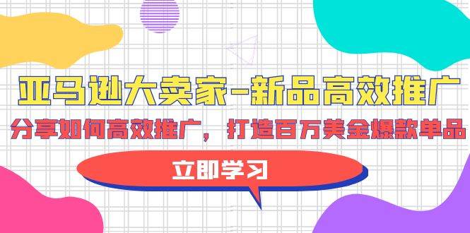 亚马逊 大卖家-新品高效推广，分享如何高效推广，打造百万美金爆款单品-赚钱网