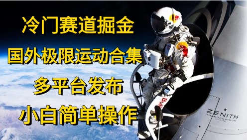 冷门赛道掘金，极限运动合集，多平台发布，小白简单操作-赚钱网