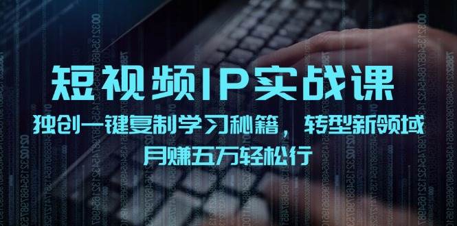 短视频 IP实战课，独创一键复制学习秘籍，转战新领域，月赚五万轻松行-赚钱网