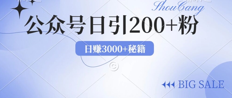 2024年用AI洗稿公众号日引流200+创业粉-赚钱网