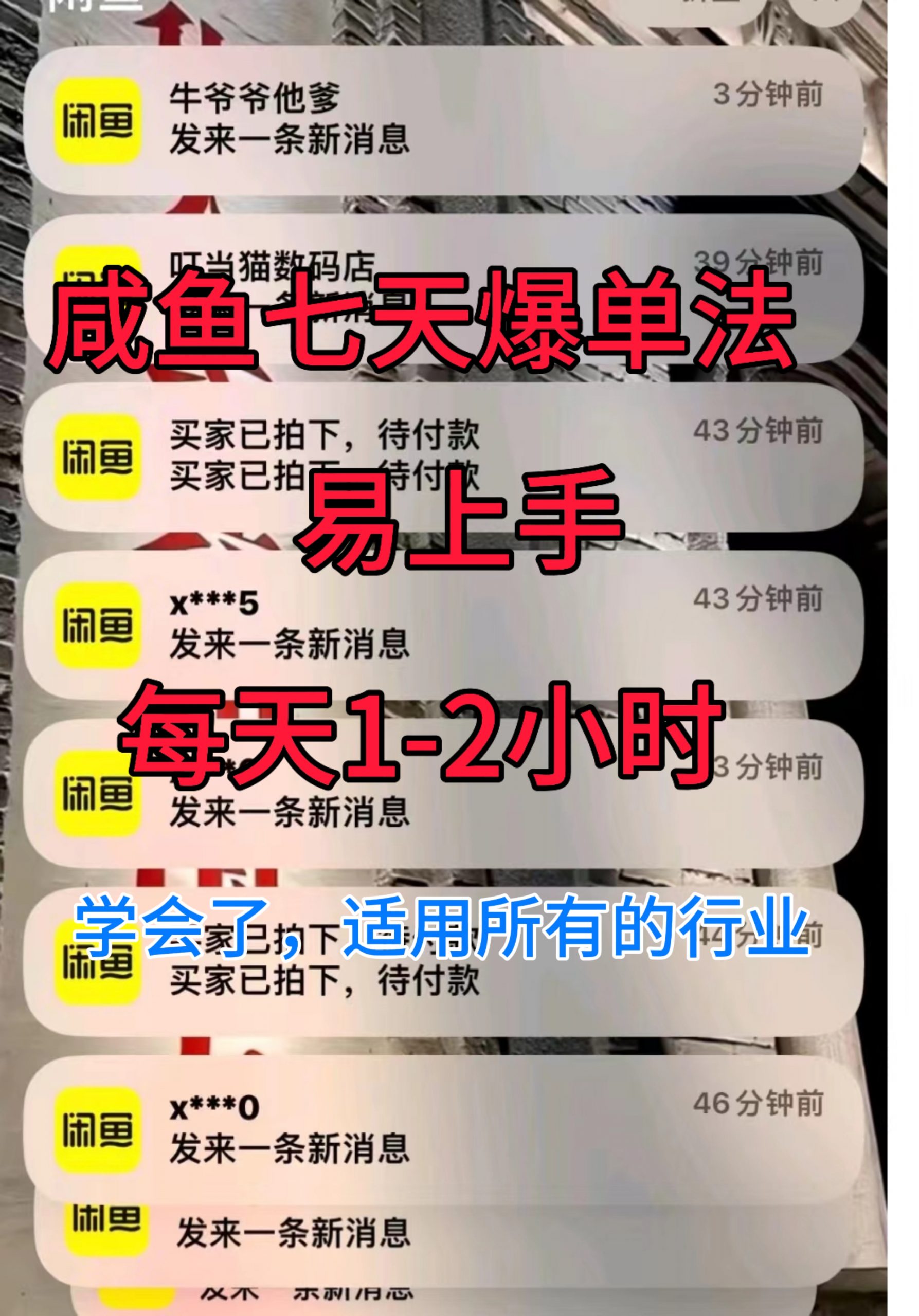咸鱼七天爆单法，学会了适用所有的行业-赚钱网