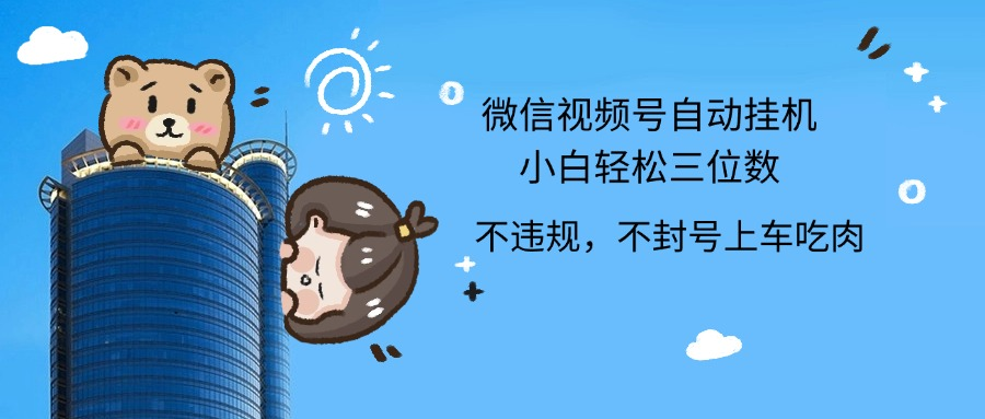 2024最新微信视频号挂机小白轻松日入三位数-赚钱网