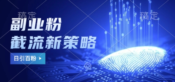 副业粉截流玩法与更新，不废号， 不封号，日引100+-赚钱网