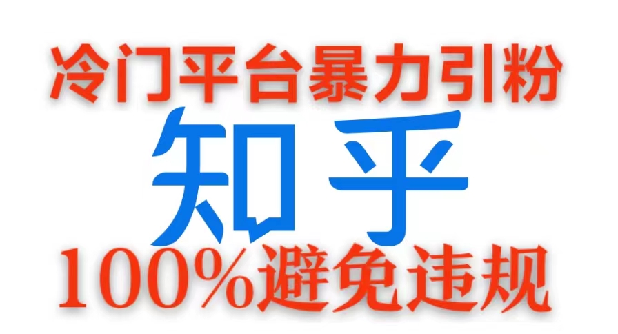 冷门平台暴力引流，日引100+创业粉，0成本100%避免违规的玩法-赚钱网