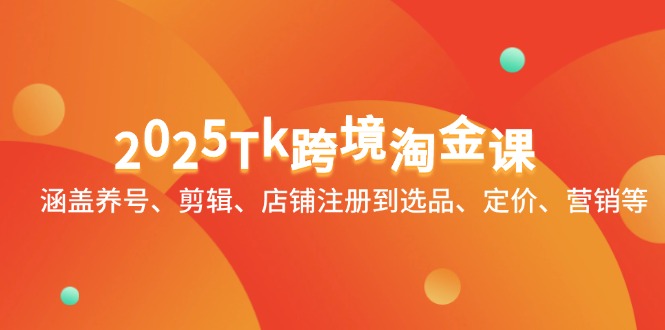 （14638期）2025Tk跨境淘金课：涵盖养号、剪辑、店铺注册到选品、定价、营销等-赚钱网