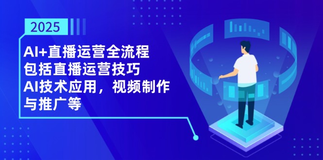 （14523期）2025AI+直播运营全流程，包括直播运营技巧，AI技术应用，视频制作与推广等-赚钱网