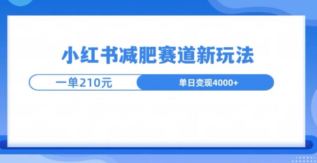 小红书减肥赛道新玩法，引流私域变现嘎嘎猛-赚钱网