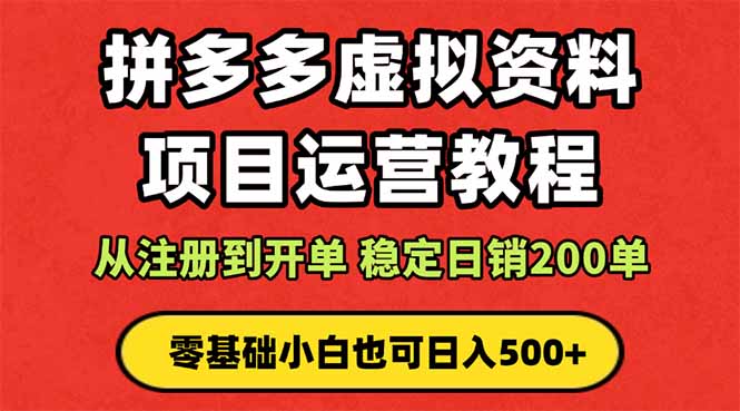 拼多多开店运营课程： 蓝海变现玩法，轻松实现睡后收入 零基础小白也可…-赚钱网