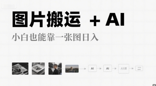 图片搬运+AI，小白也能靠一张图，日入4张-赚钱网