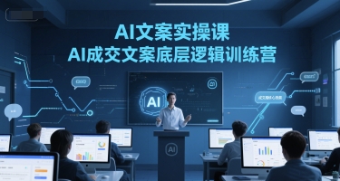 AI文案实操课，AI成交文案底层逻辑训练营-赚钱网