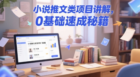 小说推文类项目讲解，0 基础速成秘籍-赚钱网