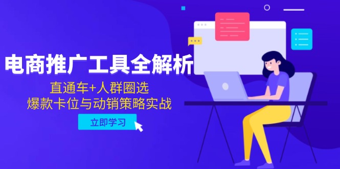 （14866期）电商推广工具全解析，直通车+人群圈选，爆款卡位与动销策略实战-赚钱网