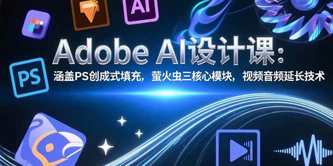 （15469期）Adobe AI设计课：涵盖PS创成式填充，萤火虫三核心模块，视频音频延长技术-赚钱网