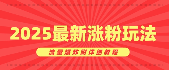 美女账号涨粉秘诀，2025最新涨粉玩法，流量爆炸附详细教程-赚钱网