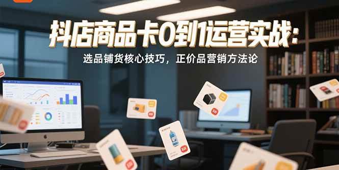 （15329期）抖店商品卡0到1运营实战：选品铺货核心技巧，正价品营销方法论-赚钱网