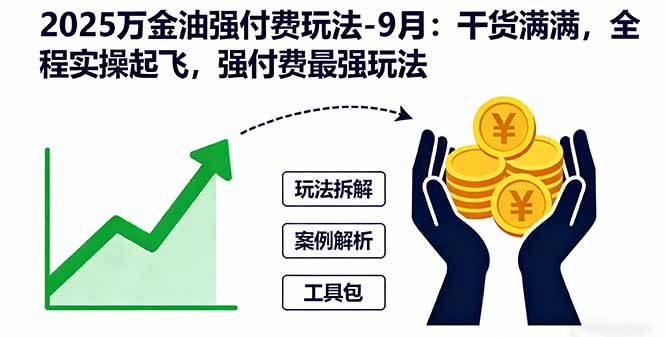 2025万金油强付费玩法-9月：干货满满，全程实操起飞，强付费最强玩法-赚钱网