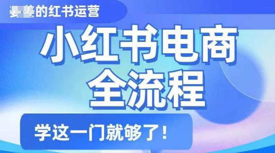 小红书电商全流程，精简易懂，从入门到精通，学这一门就够了-赚钱网