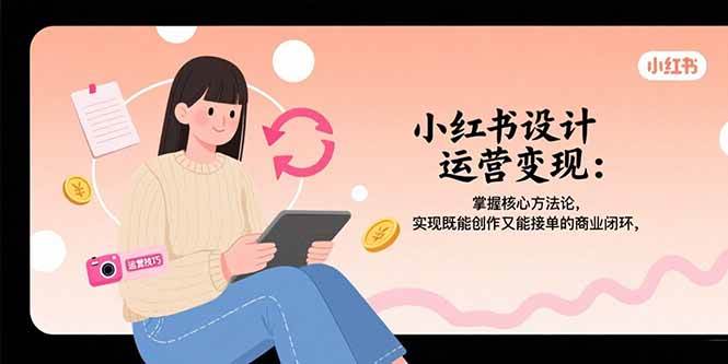 （15636期）小红书设计运营变现：掌握核心方法论，实现既能创作又能接单的商业闭环-赚钱网