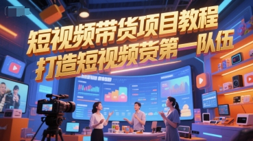 短视频带货项目教程，打造短视频带货第一队伍-赚钱网