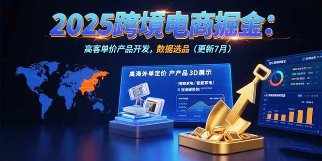 （15512期）2025跨境电商掘金：蓝海市场定位，高客单价产品开发，数据选品(更新7月)-赚钱网