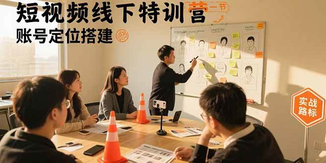 （15707期）短视频线下特训营：账号定位搭建/口播号拍摄剪辑/直播间流量入口/变现实战-赚钱网