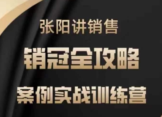 张阳讲销售实战训练营，​案例实战训练，销冠全攻略-赚钱网