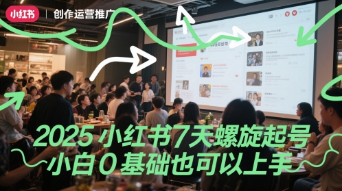 2025小红书7天螺旋起号，小白0基础也可以上手-赚钱网