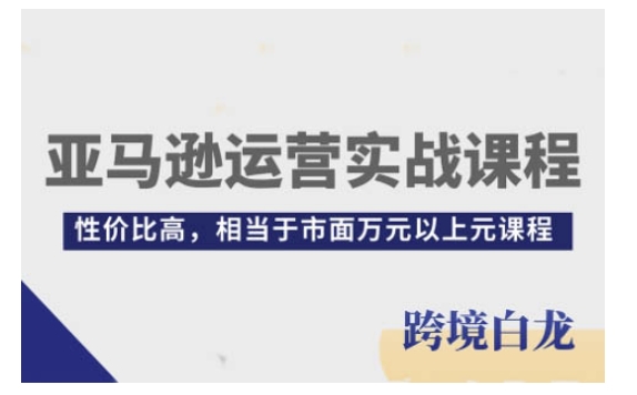 亚马逊运营实战课程，亚马逊从入门到精通，性价比高，相当于市面万元以上元课程-赚钱网