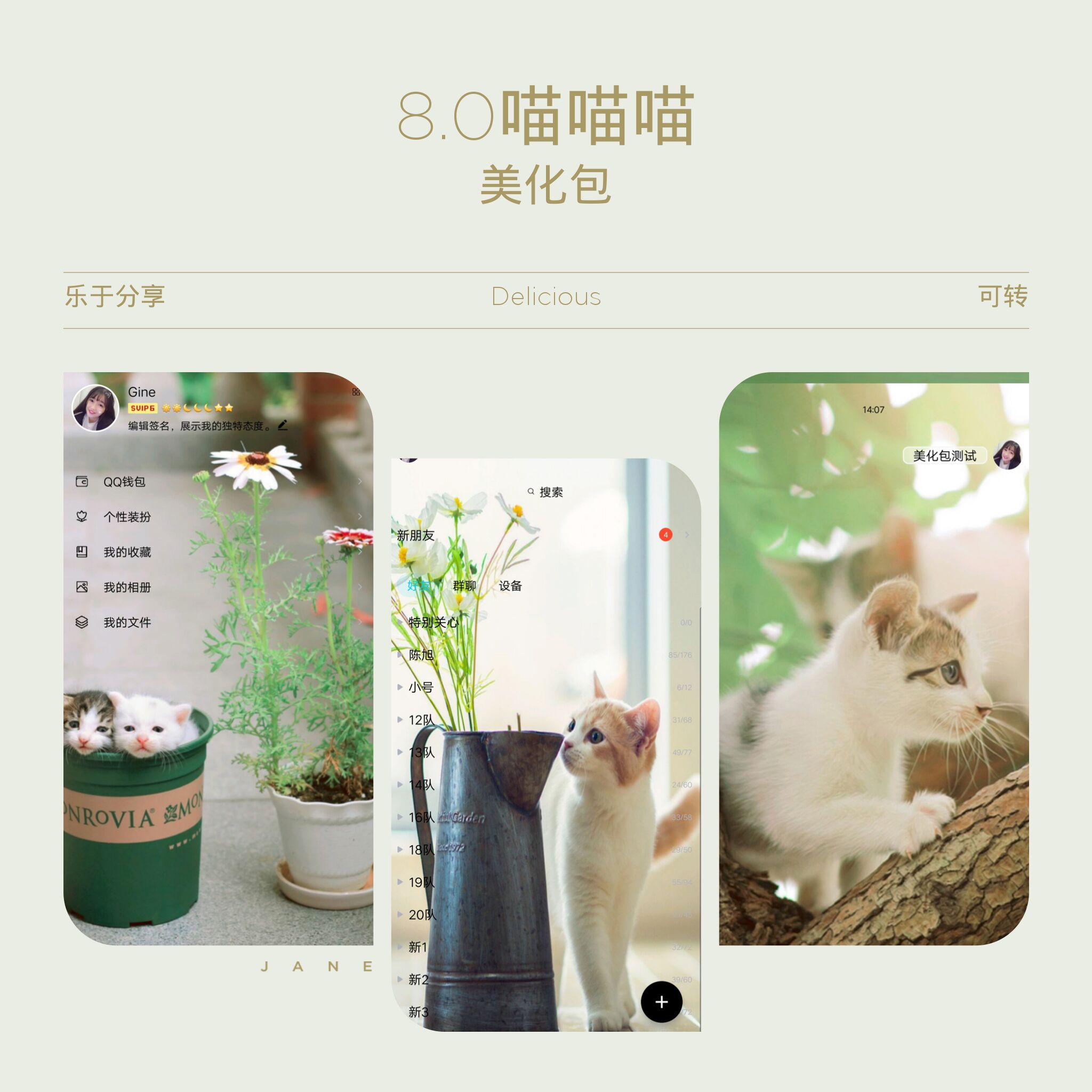 QQ美化包V8.0喵喵多功能漂亮-赚钱网