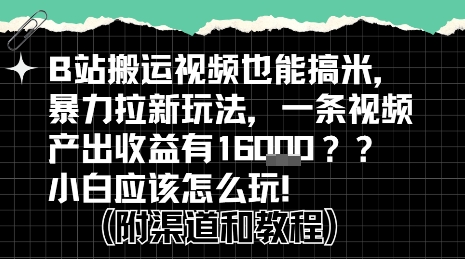 b站掘金计划？搬运视频也能挣拉新的收益，小白应该怎么玩！-赚钱网