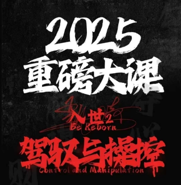2025重磅大课，入世2，驾驭与控制-赚钱网