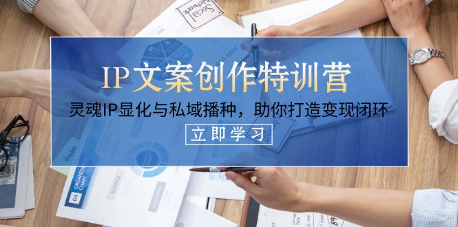 （14330期）IP文案创作特训营，灵魂IP显化与私域播种，助你打造变现闭环（14节课）-赚钱网
