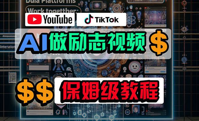 （10520期）利用AI制作励志视频，在油管和TikTok赚钱，小白可做（附工具）-赚钱网