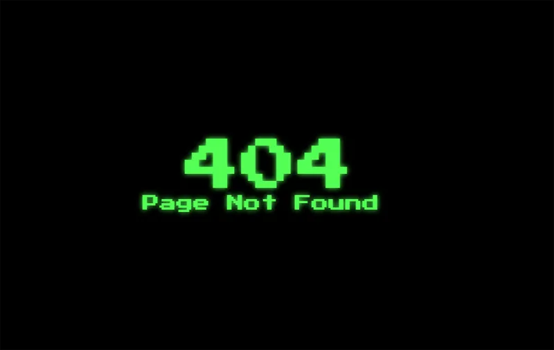 HTML黑色大气绿色发光字404错误页模板-赚钱网