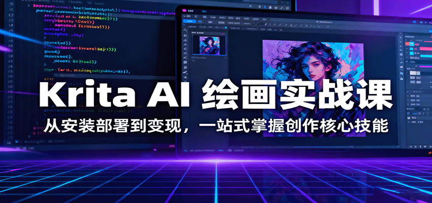 Krita AI 绘画实战课：从安装部署到变现，一站式掌握创作核心技能-赚钱网