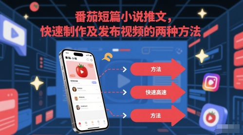 番茄短篇小说推文，快速制作及发布视频的两种方法-赚钱网