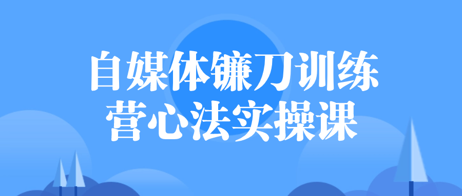自媒体镰刀训练营心法实操课-赚钱网