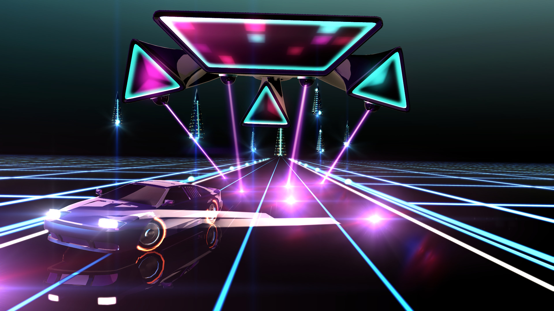 霓虹飞车/Neon Drive插图3