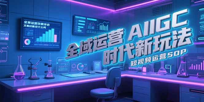 （15327期）全域运营AIGC时代新玩法，文案封面设计公式，短视频运营SOP-赚钱网