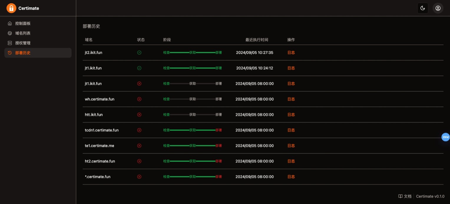 SSL证书管理系统工具网站源码，自动申请、部署SSL证书，并在证书即将过期时自动续期插图3