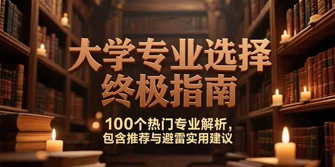 （15261期）付费文：大学专业选择终极指南,100个热门专业解析,包含推荐与避雷实用建议-赚钱网
