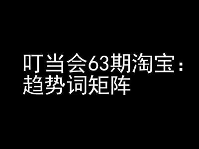 《淘宝天猫打爆班》原创高阶技术第63期，趋势词矩阵技术和玩法-赚钱网