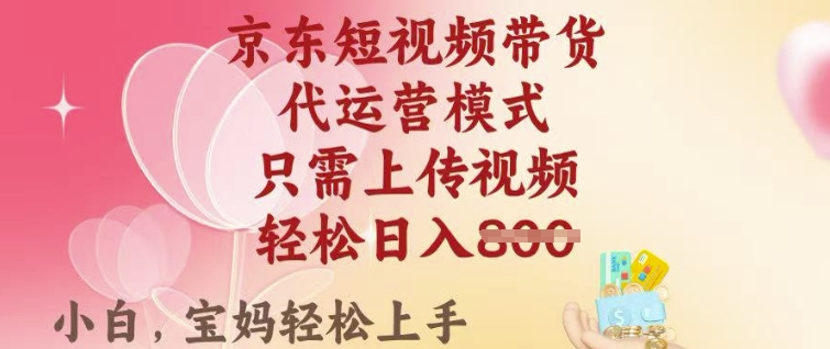 京东短视频带货，2025翻身项目，只需上传视频，单月稳定变现8k+【揭秘】-赚钱网
