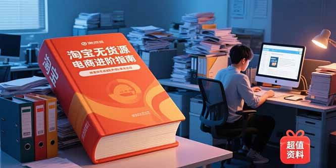 （15317期）淘宝无货源电商进阶指南，包含新人课、进阶课，配套资料，蓝海选品等-赚钱网