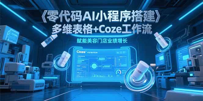 （15239期）零代码AI小程序搭建，多维表格+Coze工作流，赋能美容门店业绩增长-赚钱网