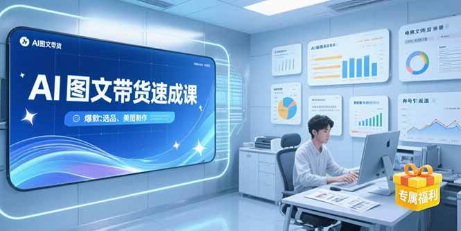 （15416期）AI图文带货速成课，养号引流秘籍，爆款选品策略，美图制作全流程-赚钱网