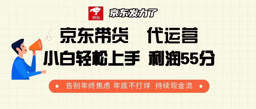（13833期）京东带货 代运营 利润55分 告别年终焦虑 年底不打烊 持续现金流-赚钱网