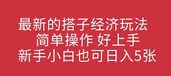 最新的搭子经济玩法，简单操作，好上手，新手小白也可日入几张-赚钱网